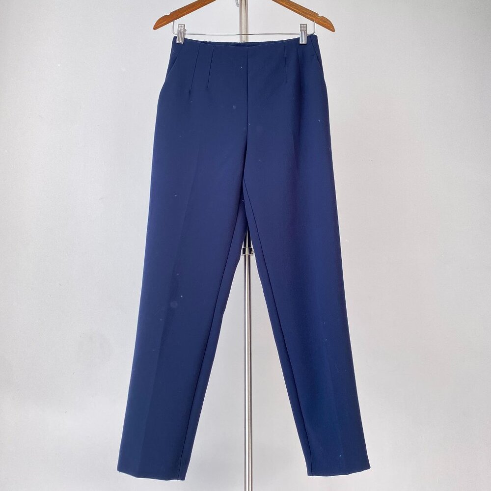 🍂 Modern High Rise Tailored Navy Ankle Pants Trousers by Dynamite